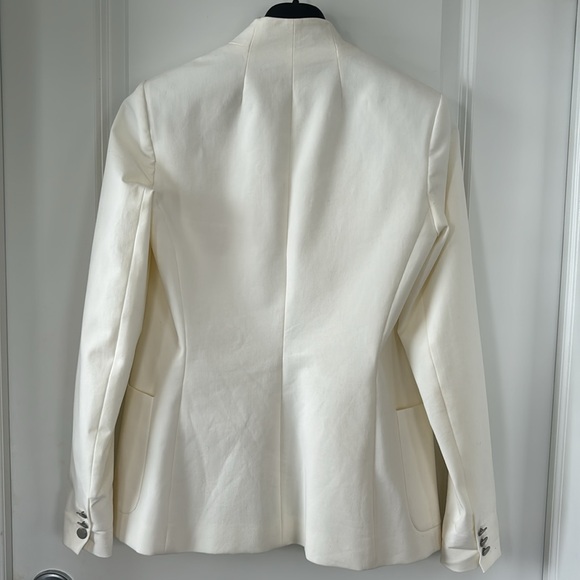 Theory Kacela Checklist Jacket in off-white - Picture 2 of 13